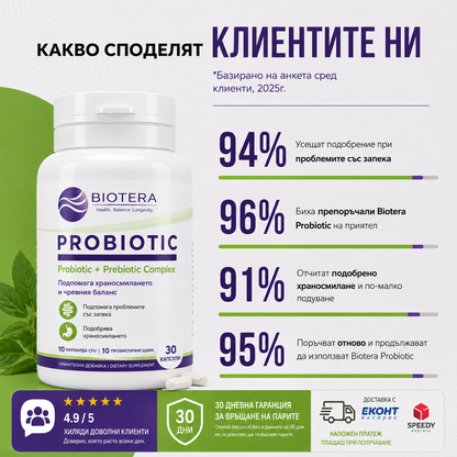 Biotera Probiotic - пробиотик за подут корем и газове
