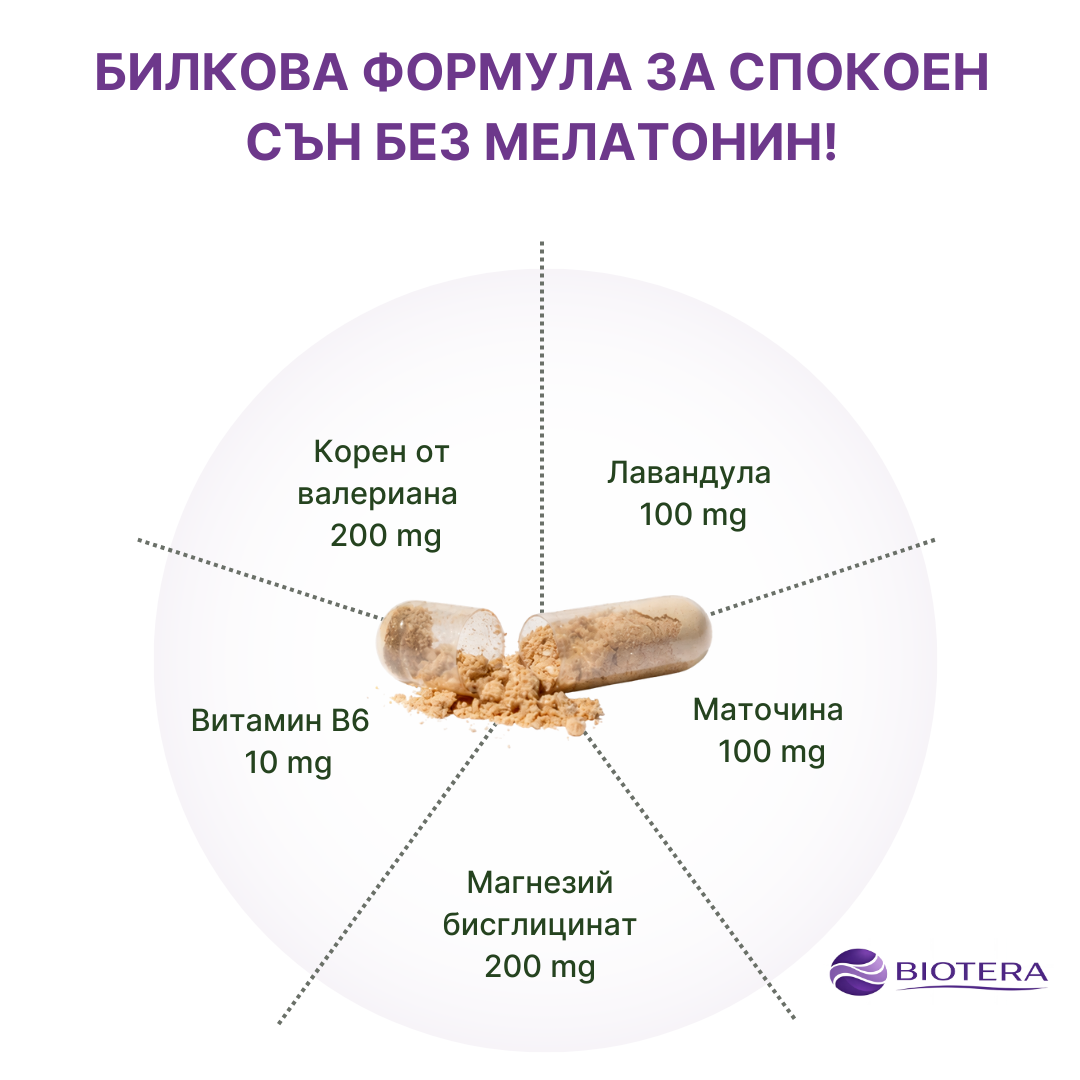 Biotera Sleep - високоефективна билкова формула за спокоен сън