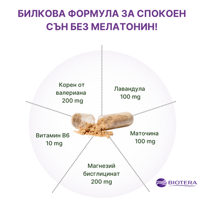 Biotera Sleep - високоефективна билкова формула за спокоен сън